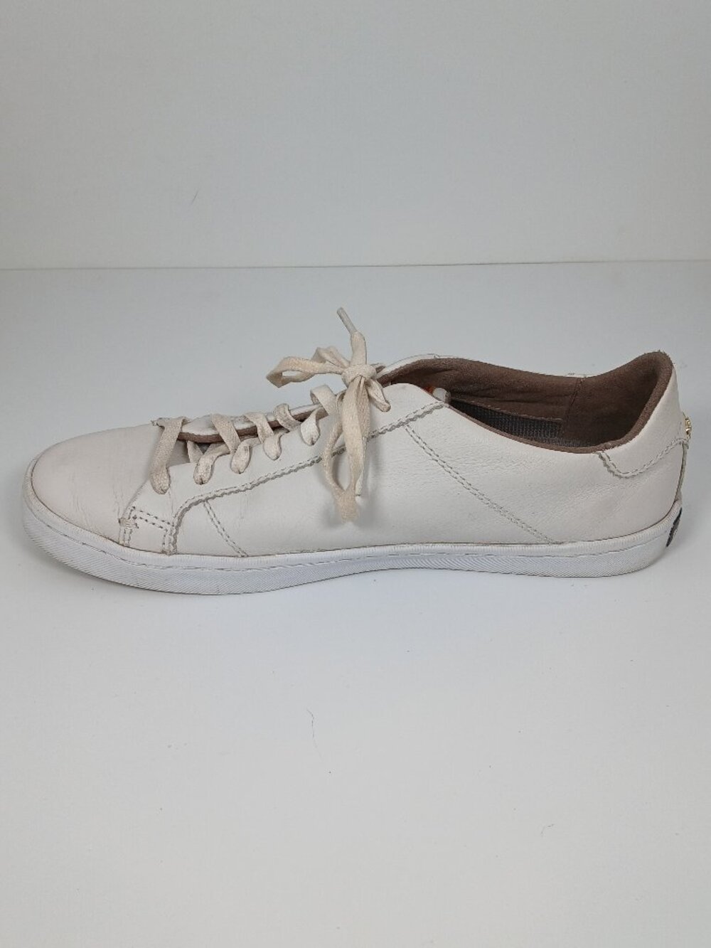 Cole Haan Grand Crosscourt White Leather Sneakers Gold Hardware 7.5B - Picture 7 of 14